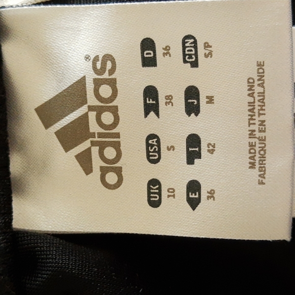 Adidas Ladies Black & White 2 Pocket Drawstring Exercise Capris, Size Small - Picture 8 of 13